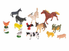Ikonka Art.KX5838 Farm animal figures 14pcs + accessories