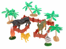 Ikonka Art.KX5838 Farm animal figures 14pcs + accessories