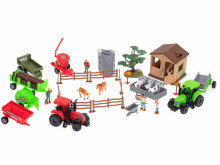 Ikonka Art.KX5837 Farmhouse with animals and machinery 49pc.