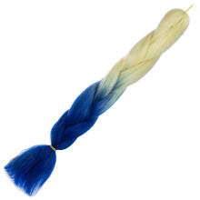 Ikonka Art.KX9904_111 Synthetic hair rainbow ombre blonde-blue