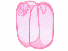 Ikonka Art.KX9139_3 Organiser basket laundry basket toys clothes folding pink