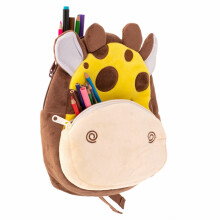 Ikonka Art.KX7426 Kindergarten backpack plush giraffe 24cm