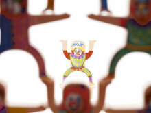 Ikonka Art.KX5972 Klauns klauns klauns balansēšanas tornis arkādes spēle 18el.