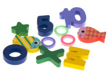 Ikonka Art.KX6210_1 Wooden counting wheel fishing alphabet numbers