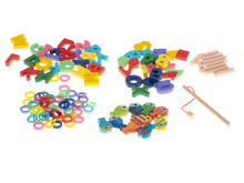 Ikonka Art.KX6210_1 Wooden counting wheel fishing alphabet numbers