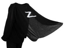 Bebe Basic Black hero Costume kids 3-5 years Art.147794 Zorro super vārooņa bērnu kostīms izmērs S [95-115] cm