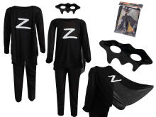 Bebe Basic Black hero Costume kids 3-5 years Art.147794 Zorro super vārooņa bērnu kostīms izmērs S [95-115] cm