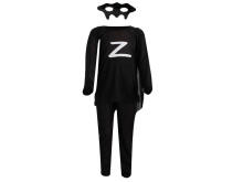 Bebe Basic Black hero Costume kids 3-5 years Art.147794 Zorro super vārooņa bērnu kostīms izmērs S [95-115] cm