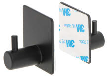 Ikonka Art.KX5687 Bathroom hook self-adhesive strong black