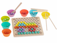 Ikonka Art.KX5675 Educational montessori bead ball mosaic puzzle 77el.