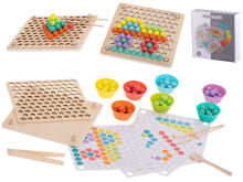 Ikonka Art.KX5675 Educational montessori bead ball mosaic puzzle 77el.