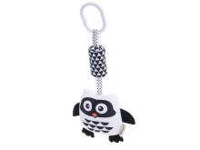 Ikonka Art.KX5643 Sensory rattle pendant contrasting owl