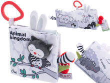 Ikonka Art.KX5640 Sensory book soft animal tails owl