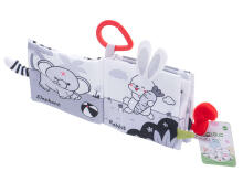 Ikonka Art.KX5640 Sensory book soft animal tails owl