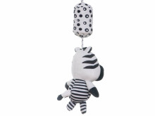 Ikonka Art.KX5636 Sensorinis barškutis pakabukas kontrastingas zebras