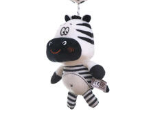 Ikonka Art.KX5636 Sensorā grabulīša piekariņš kontrastējoša zebra