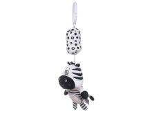 Ikonka Art.KX5636 Sensorā grabulīša piekariņš kontrastējoša zebra