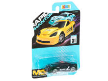Ikonka Art.KX5586_1 Metal car resorak police black 7cm