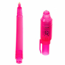 Ikonka Art.KX6865_2 UV pildspalva ar LED neredzamu uzrakstu rozā krāsā