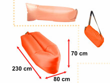 Ikonka Art.KX5567_1 Lazy BAG SOFA oro lova oranžinė 230x70cm