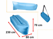 Ikonka Art.KX5567_3 Lazy BAG SOFA airbed blue 230x70cm