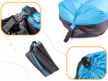 Ikonka Art.KX5566 Lazy BAG SOFA oro lova juodai mėlyna 185x70cm