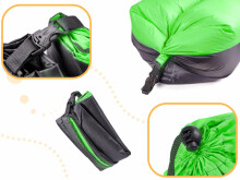 Ikonka Art.KX5566_1 Lazy BAG SOFA airbed black-green 185x70cm