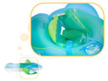 Ikonka Art.KX5544 Children's inflatable ring wheel with canopy