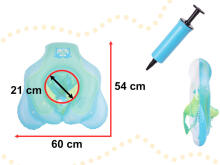Ikonka Art.KX5544 Children's inflatable ring wheel with canopy