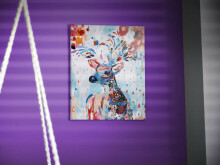 Ikonka Art.KX5549_7 Painting by numbers painting 40x50cm floral deer