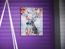 Ikonka Art.KX5549_7 Painting by numbers painting 40x50cm floral deer