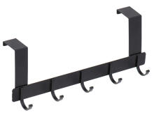 Ikonka Art.KX5534 Clothes door hook 11cm 5 hooks black