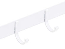 Ikonka Art.KX5534_1 Clothes door hook 11cm 5 hooks white