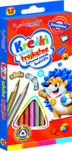 Ikonka Art.KX5486 BAMBINO Skolas trīsstūrveida zīmuļi 12 krāsas
