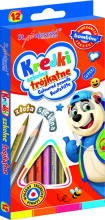 Ikonka Art.KX5486 BAMBINO Skolas trīsstūrveida zīmuļi 12 krāsas