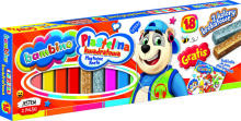 Ikonka Art.KX5482 BAMBINO Plastilīna kvadrāts 18 krāsas