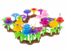 Ikonka Art.KX5455 Statybiniai blokai Gėlių sodas gėlės statybinis rinkinys 104el.