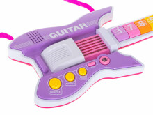 Ikonka Art.KX5468 Elektrinė roko gitara su mikrofonu violetinės spalvos