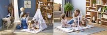Kinderkraft Tippy 3 in 1  Art.KPTIPP00MUL0000 Attīstošais paklājs-telts