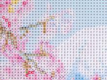 Ikonka Art.KX5259_6 Diamond embroidery mosaic set 5D cherry blossom