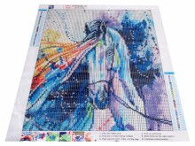 Ikonka Art.KX5259_10 Dimantu izšūšanas mozaīkas komplekts 5D zirgs