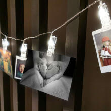 Ikonka Art.KX5252 LED photo clip lights 1.5m 10LED warm white