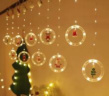 Ikonka Art.KX5249 LED aizkaru apgaismojums ar skaitļiem 3m 125LED silti balts