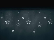 Ikonka Art.KX5248_1 LED žvaigždžių uždangos žibintai 2,5 m 138LED šaltai balta