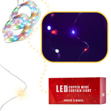 Ikonka Art.KX5242_2 LED gaismas aizkaru aizkaru vads 3x3m 300LED daudzkrāsains