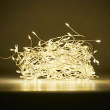 Ikonka Art.KX5238 LED lights wire chain garland icicles 6m 200LED warm white