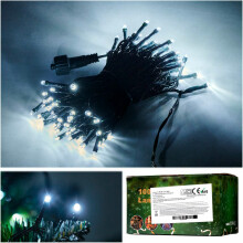 Ikonka Art.KX5235_1 LED tuled valguskett 10m 100LED külmvalge