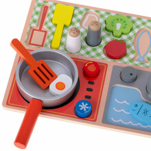 Ikonka Art.KX5169 Vaikiška virtuvinė lėkštė su pjaustymo lenta