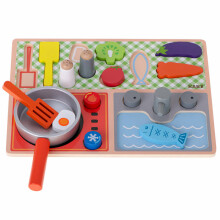 Ikonka Art.KX5169 Bērnu virtuves šķīvis ar griešanas dēlīti