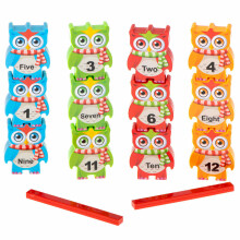 Ikonka Art.KX5142 Jigsaw owl tower arcade game blocks learning to count